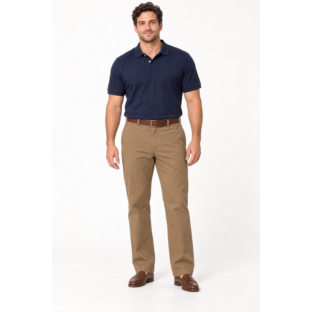 Polo Ralph Lauren Big Preston Pant 48x30 Tan Khaki Cotton Minimalist Old Money